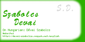 szabolcs devai business card