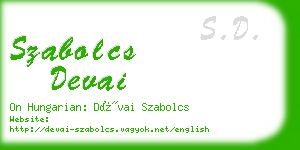 szabolcs devai business card